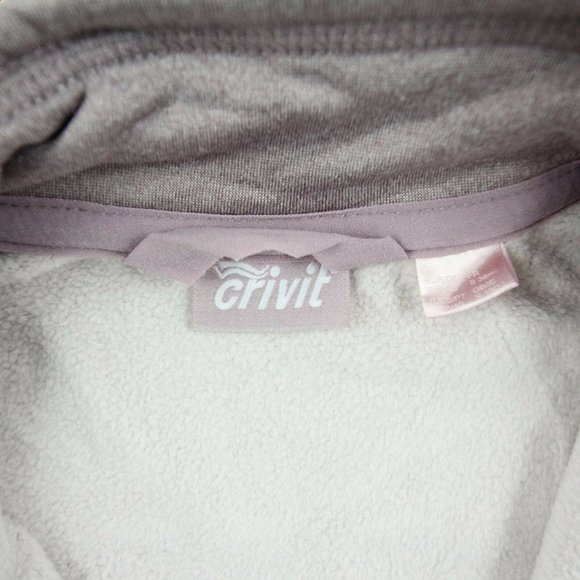 Crivit Mens Full Zip Jacket Gray Heather Warm Training Mock Neck Size Small - Picture 6 of 9